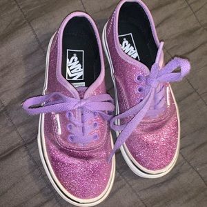 ❤️Vans little girls size 13.5 purple glitter❤️